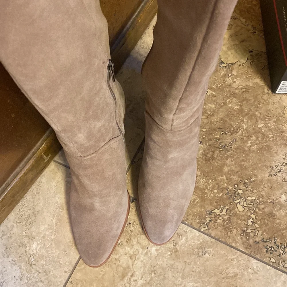 Vince Camuto, suede boots, size 7, taupe - Picture 3 of 6
